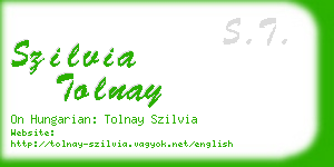 szilvia tolnay business card